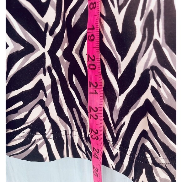 Dana Buchman Large Jacket Womens Black And White Zebra Print Zip Up With Pockets - Picture 5 of 6